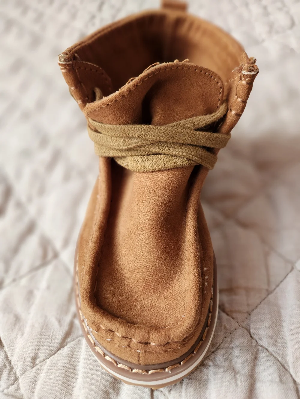 GAP Kids Brown Suede Lace-Up Boots